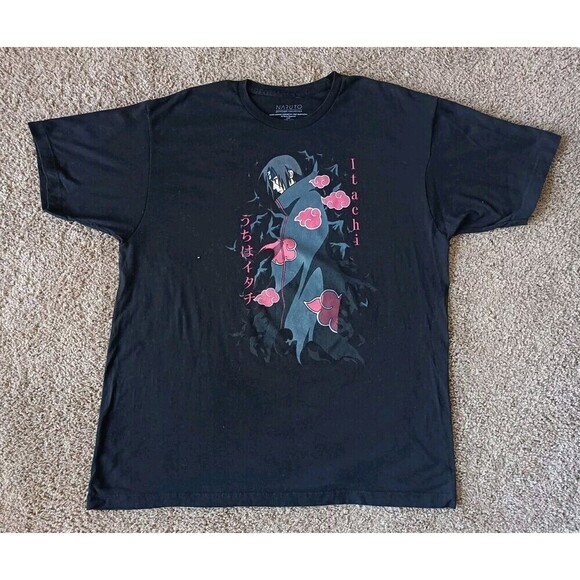 Itachi T-Shirt Men's Size XL Anime Graphic Black Short Sleeve - Picture 1 of 6